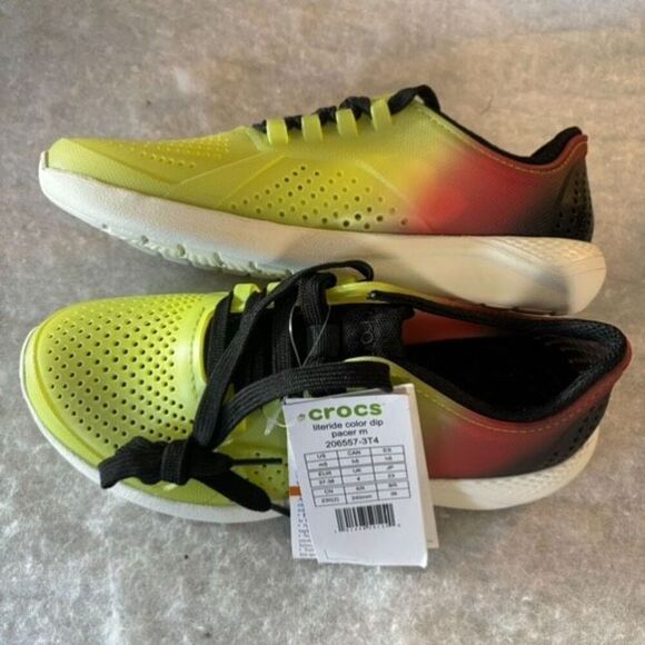 LiteRide By Crocs Color Dip Pacer Size M5 Lace Up Sneakers *New* - Picture 4 of 7